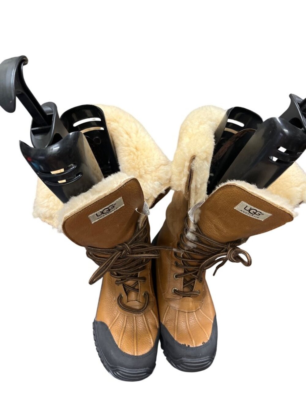 Ugg Adirondack wms sheeplined fur leather brown below knee boots sz 9.5 SKU10674 - Picture 10 of 16